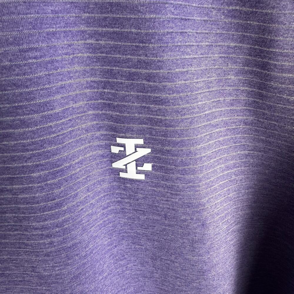Izod Polo Shirt Mens Adult 2XL XXL Purple Logo Golf Lightweight Stretch - Picture 3 of 6